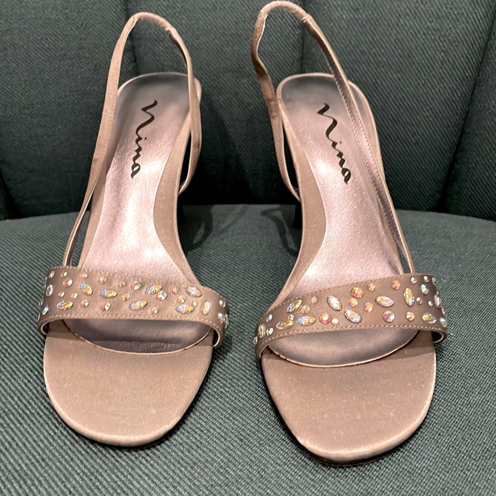 Silver Nina heels
